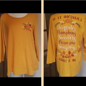 𝅺KIM Rogers Fall 3/4 Sleeve Shirt NWOT